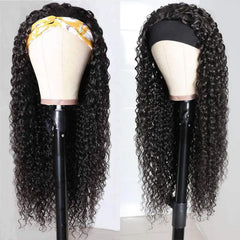 Bellarayine headband wig deep wave 20inch back-velcro: easy back fastening and adjustability.