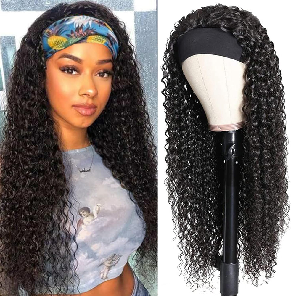 Bellarayine headband wig deep wave 20inch front-clip: secure fit for daily styling.