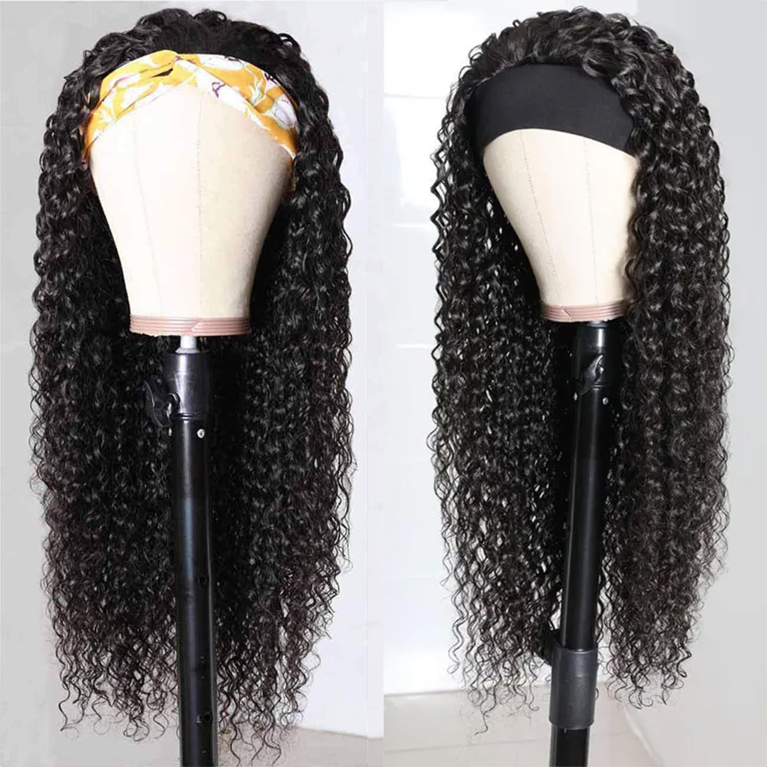 Bellarayine peluca con diadema onda profunda lateral para cambios de estilo.