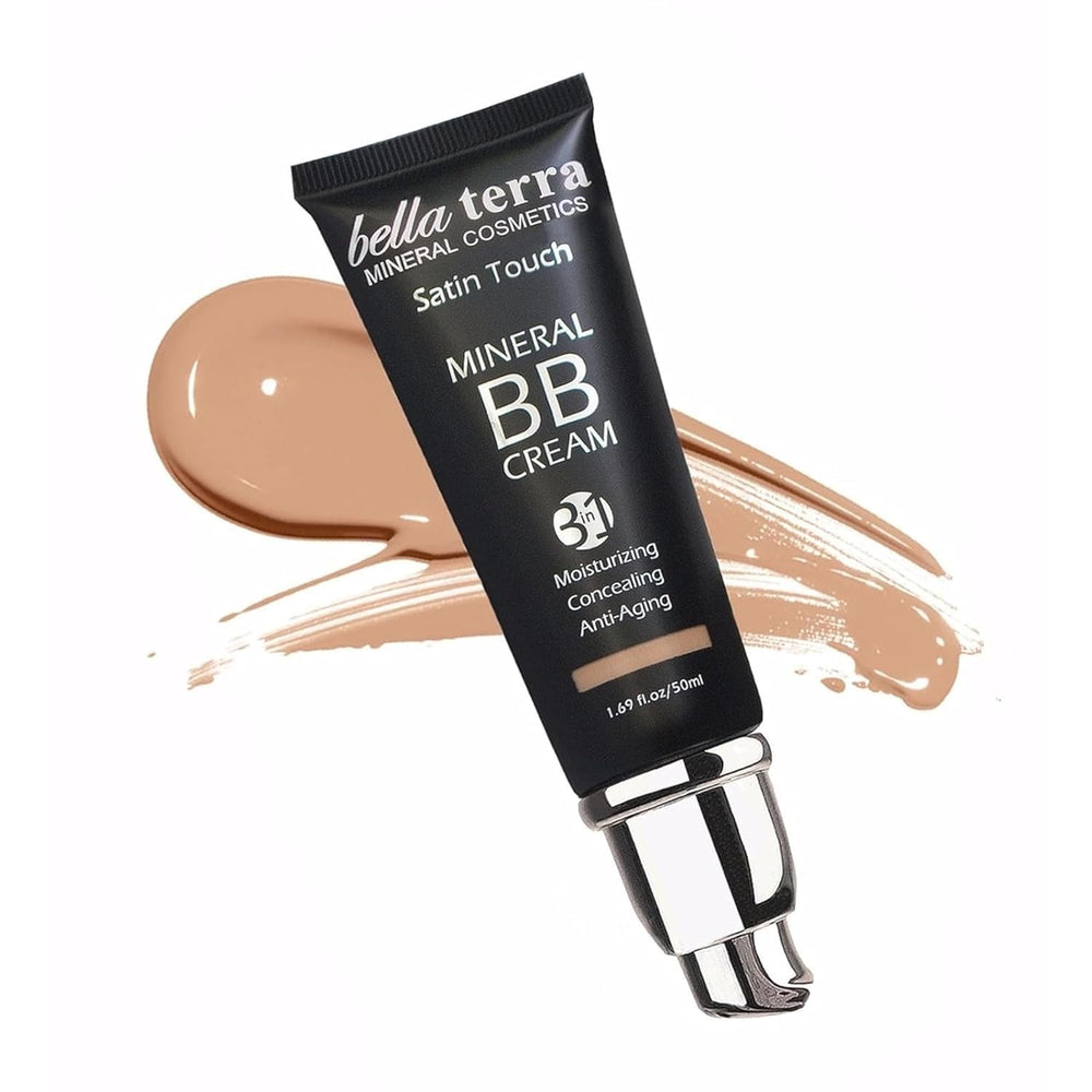 Bellaterra Cosmetics BB Cream tube-dispense shows lightweight hydration for a natural finish