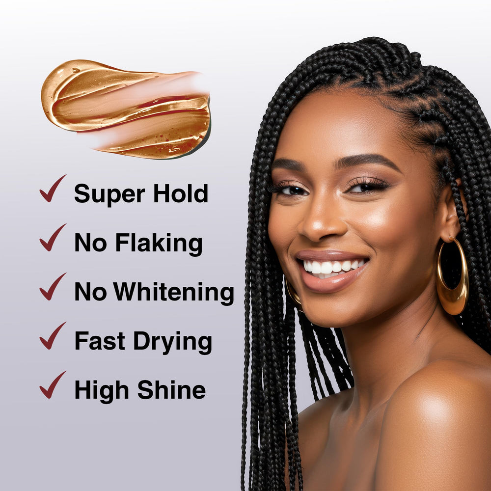 Muestra de peinado natural con gel de consolidación suave.