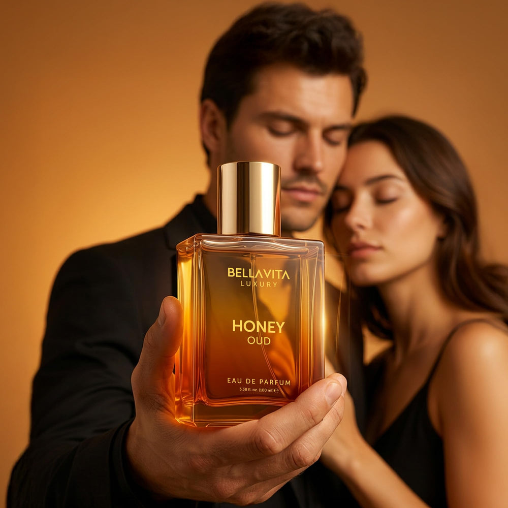 Bellavita Luxury bottle in evening lifestyle setting evoking warm occasions