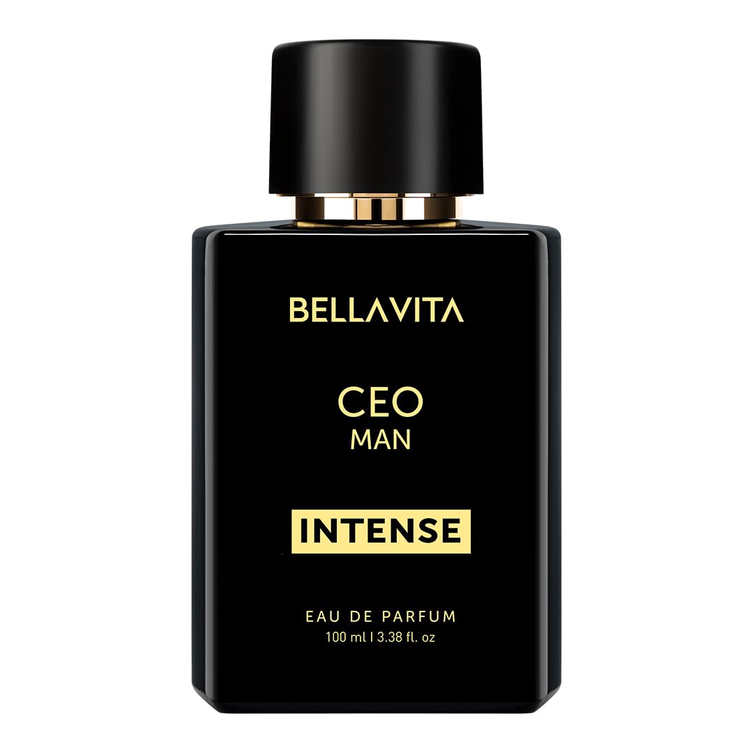 BellaVita Luxury CEO Man INTENSE bottle signals premium fragrance for a commanding presence.