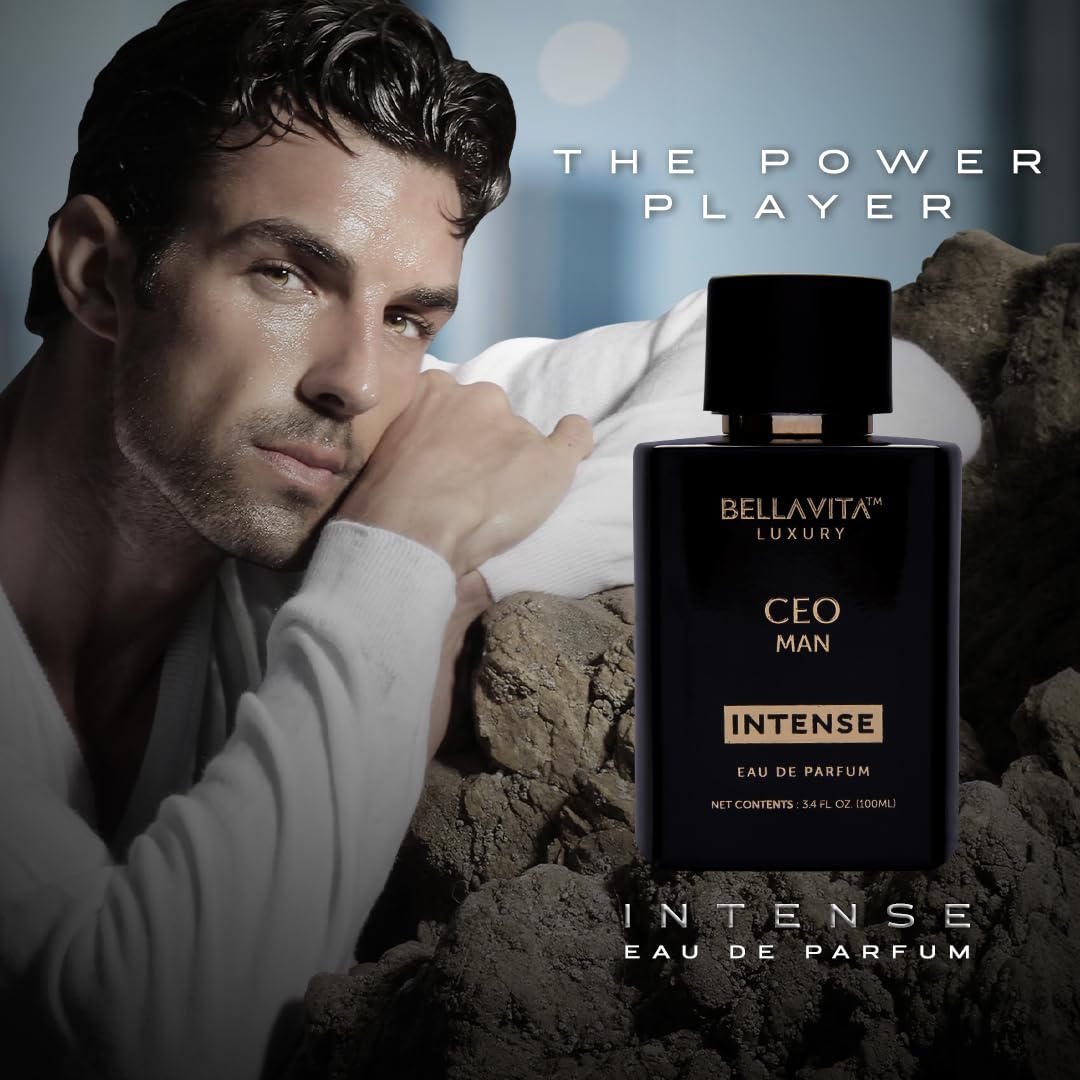 BellaVita Luxury CEO Man INTENSE orchid accords add refined florals for evenings.