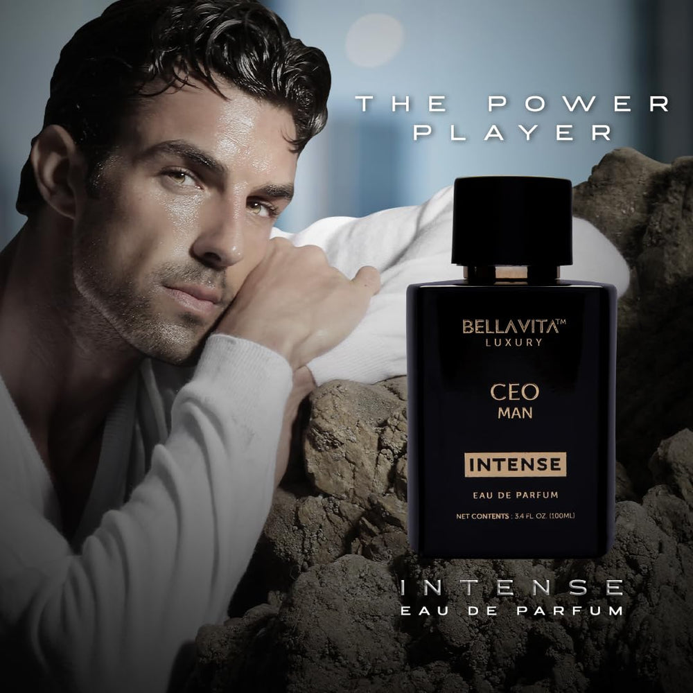 BellaVita Luxury CEO Man INTENSE orchid accords add refined florals for evenings.