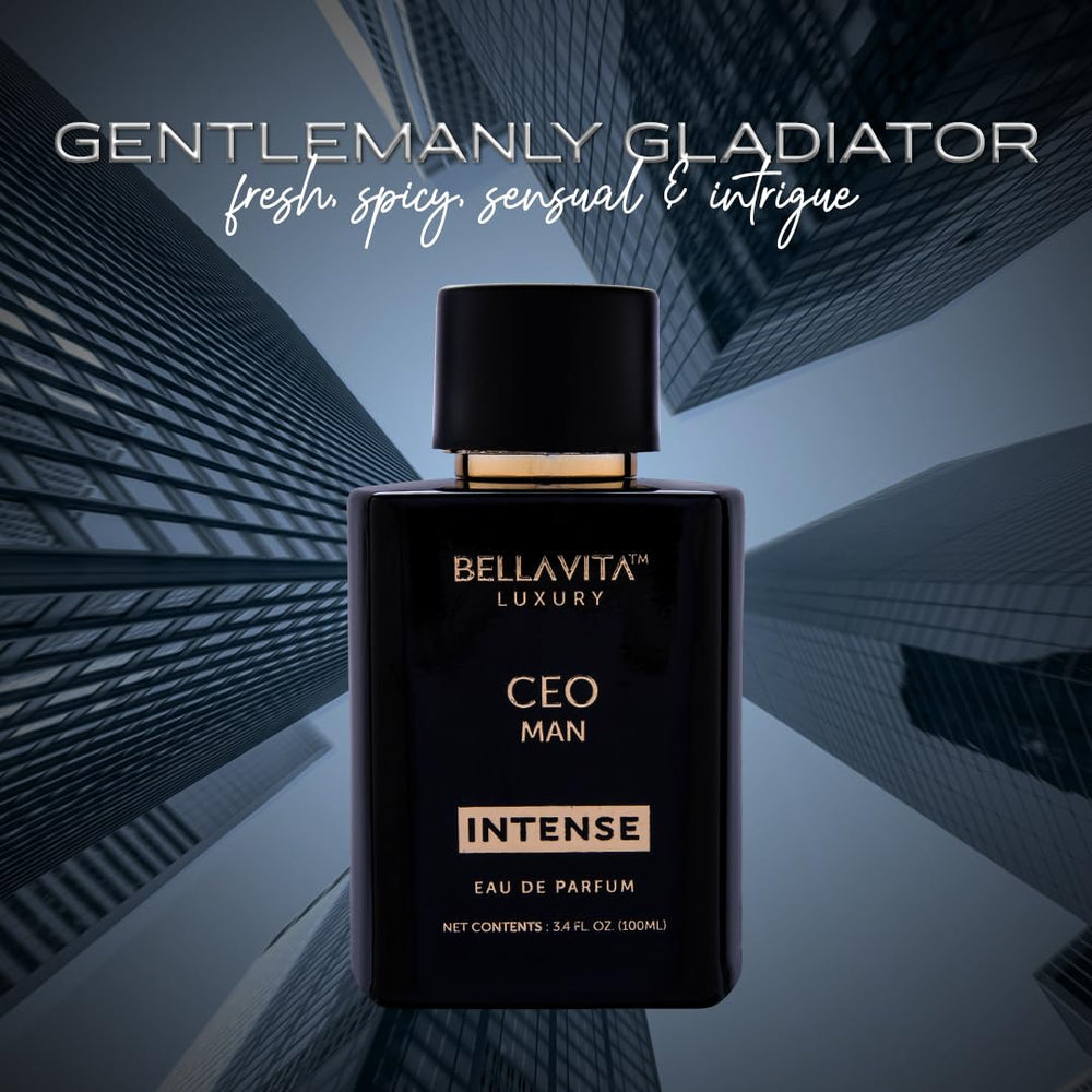 BellaVita Luxury CEO Man INTENSE top-notes Bergamot deliver instant freshness.