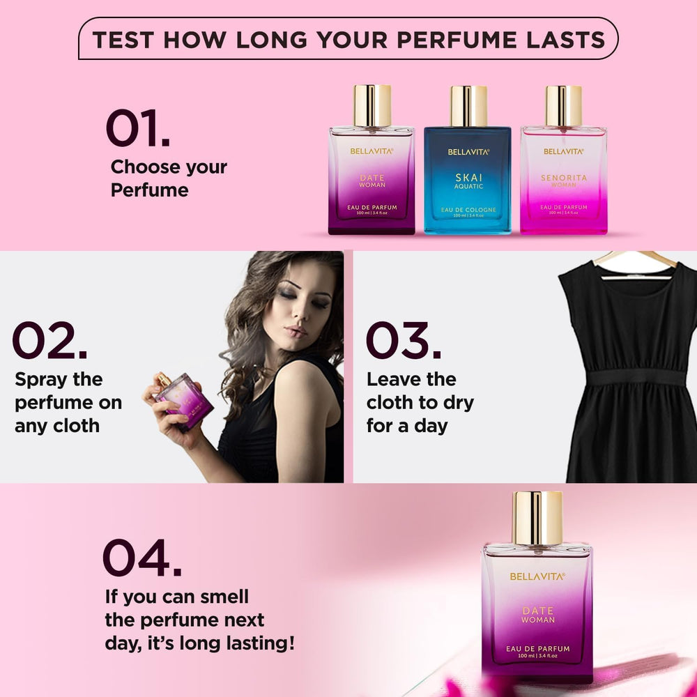 Bella Vita Luxury Date long-lasting EDP suggests all-day wear potential