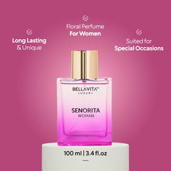 Bella Vita Luxury Senorita heart notes of lotus and magnolia.