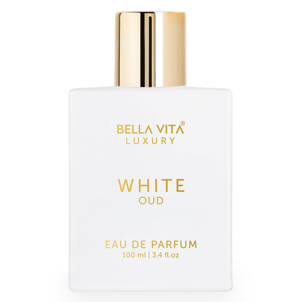 Bella Vita Luxury White Oud bottle front for a long-lasting unisex fragrance