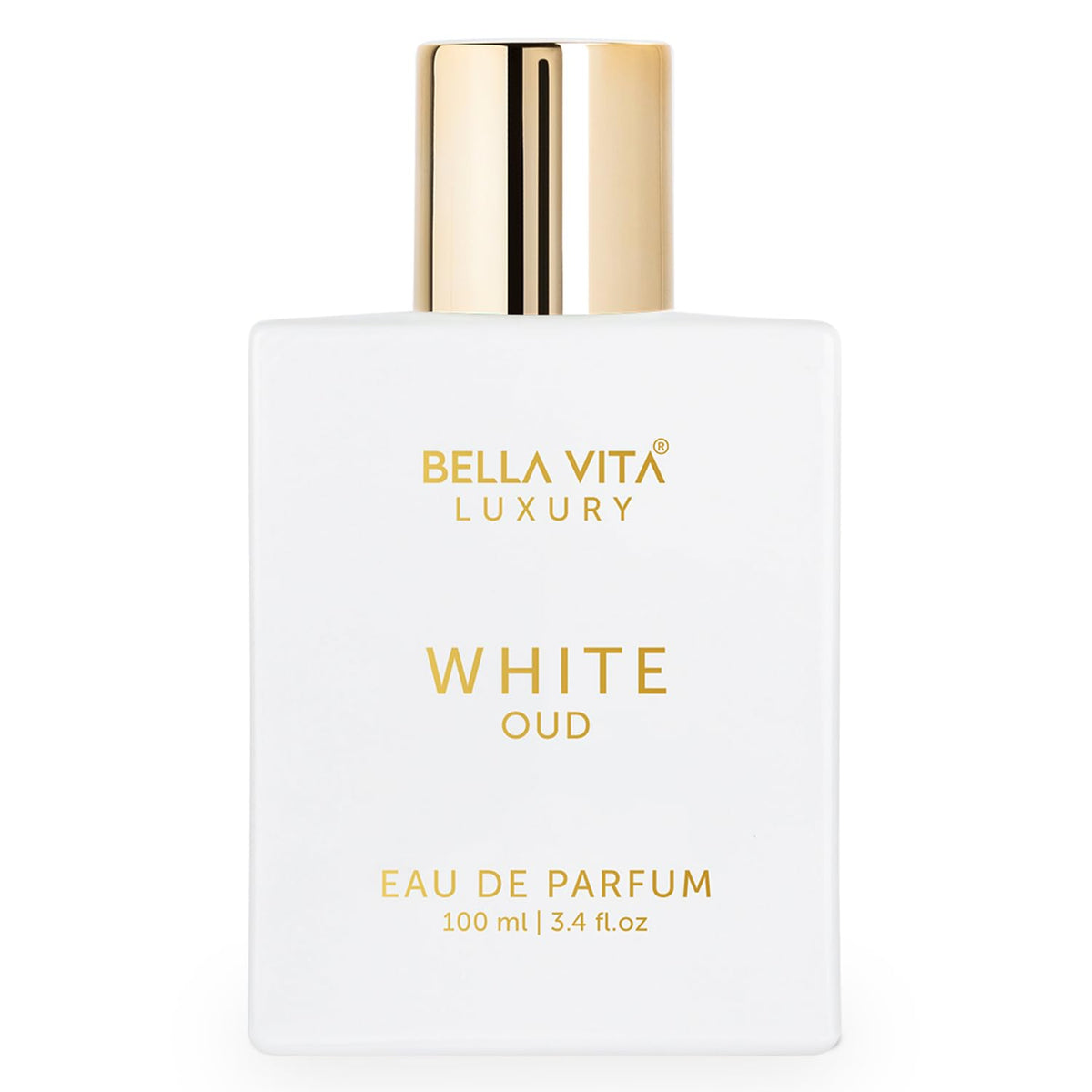 Bella Vita Luxury White Oud bottle front for a long-lasting unisex fragrance