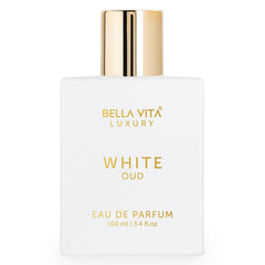 Bella Vita Luxury White Oud bottle front for a long-lasting unisex fragrance