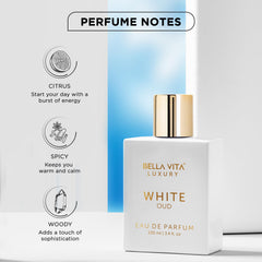 Bella Vita Luxury White Oud oud-note closeup emphasizing rich woody aroma