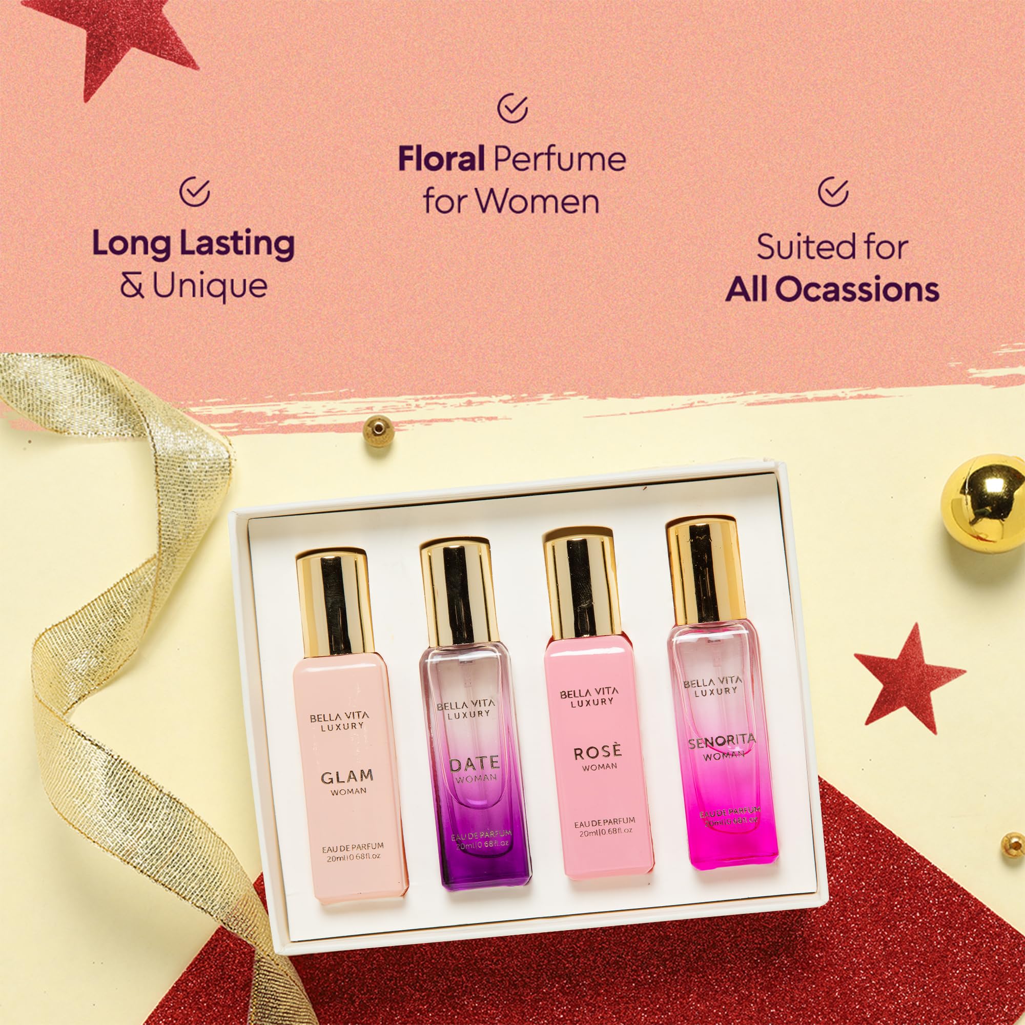 BellaVita Luxury Rose bottle offers romantic vanilla musk balance for date nights