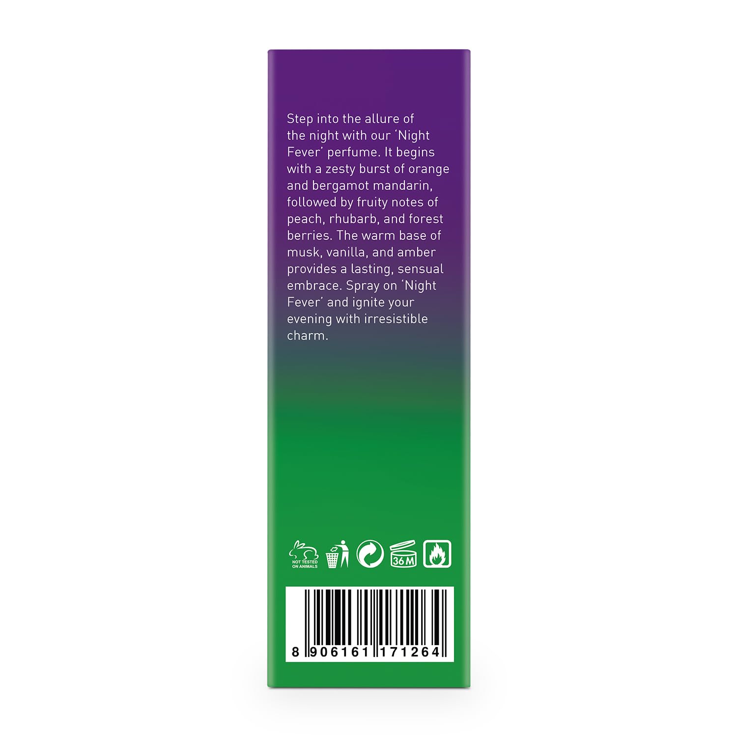 Bellavita Night Fever vegan IFRA-certified logo conveys safety and ethics.