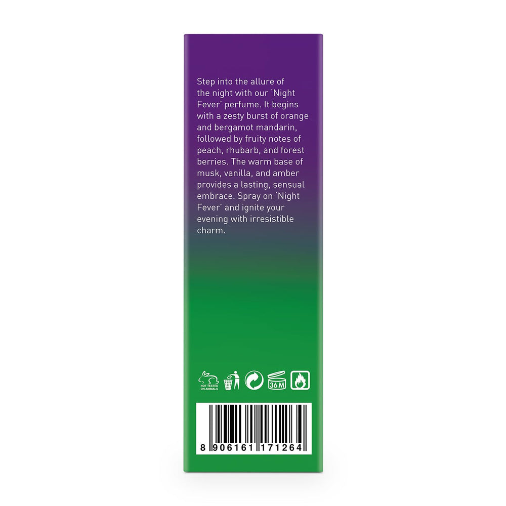 Bellavita Night Fever vegan IFRA-certified logo conveys safety and ethics.