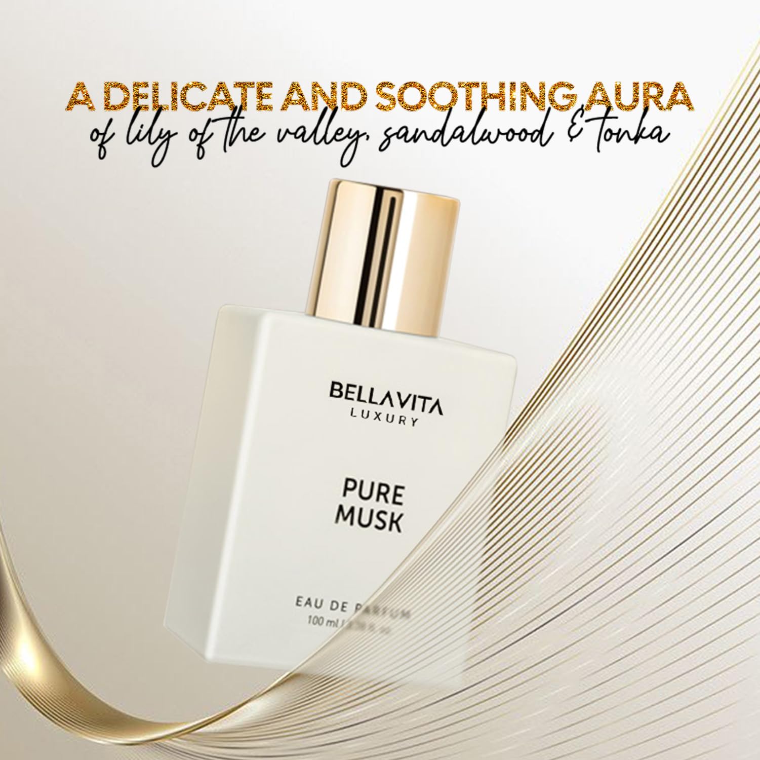 BellaVita Pure Musk travel-size bottle ready for on-the-go touch-ups.