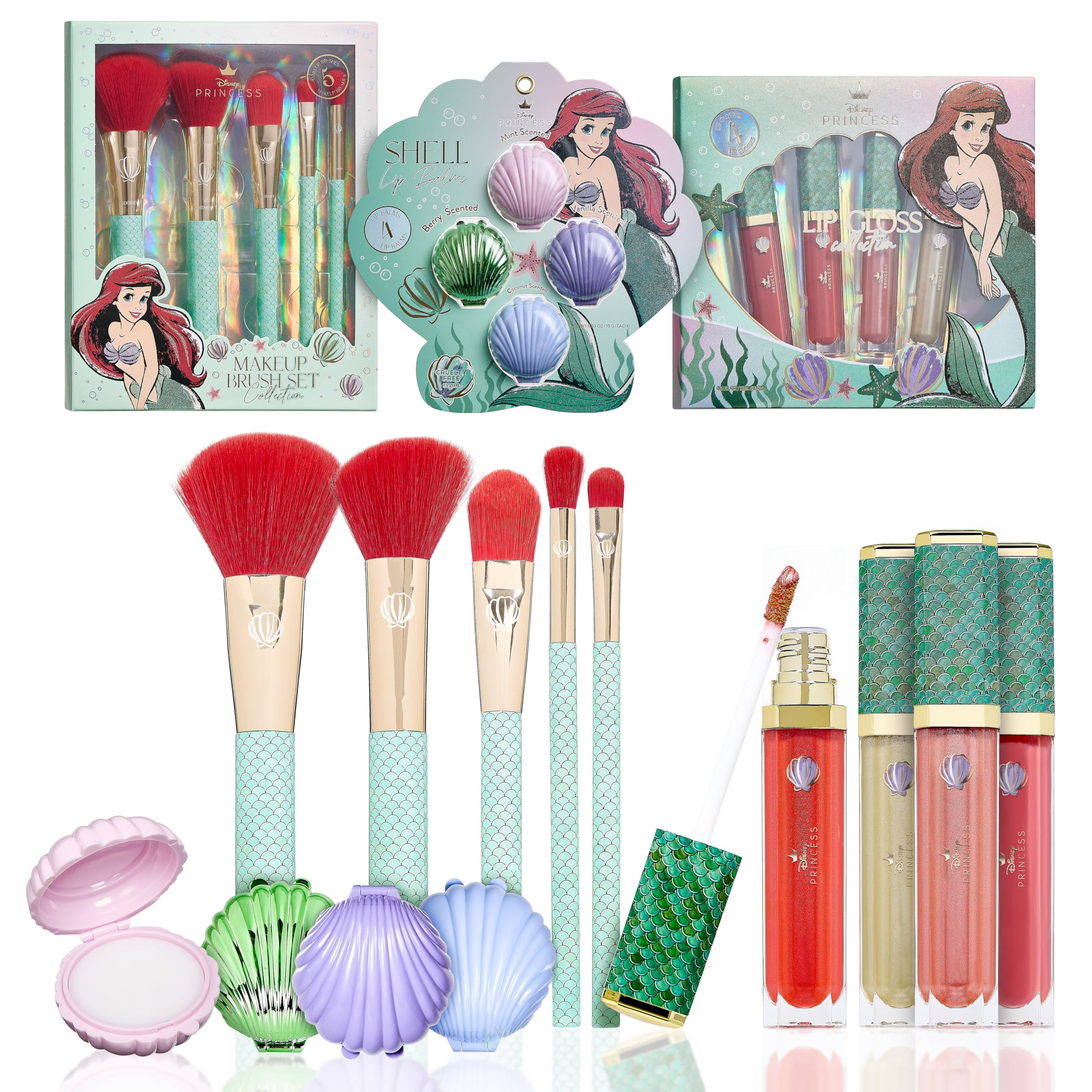 Belle Maison Disney Ariel makeup set packaging presents a gift-ready display for holiday gifting.