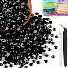 BELLEBOOST 5mm rhinestones black flatback packaging for versatile DIY embellishments.