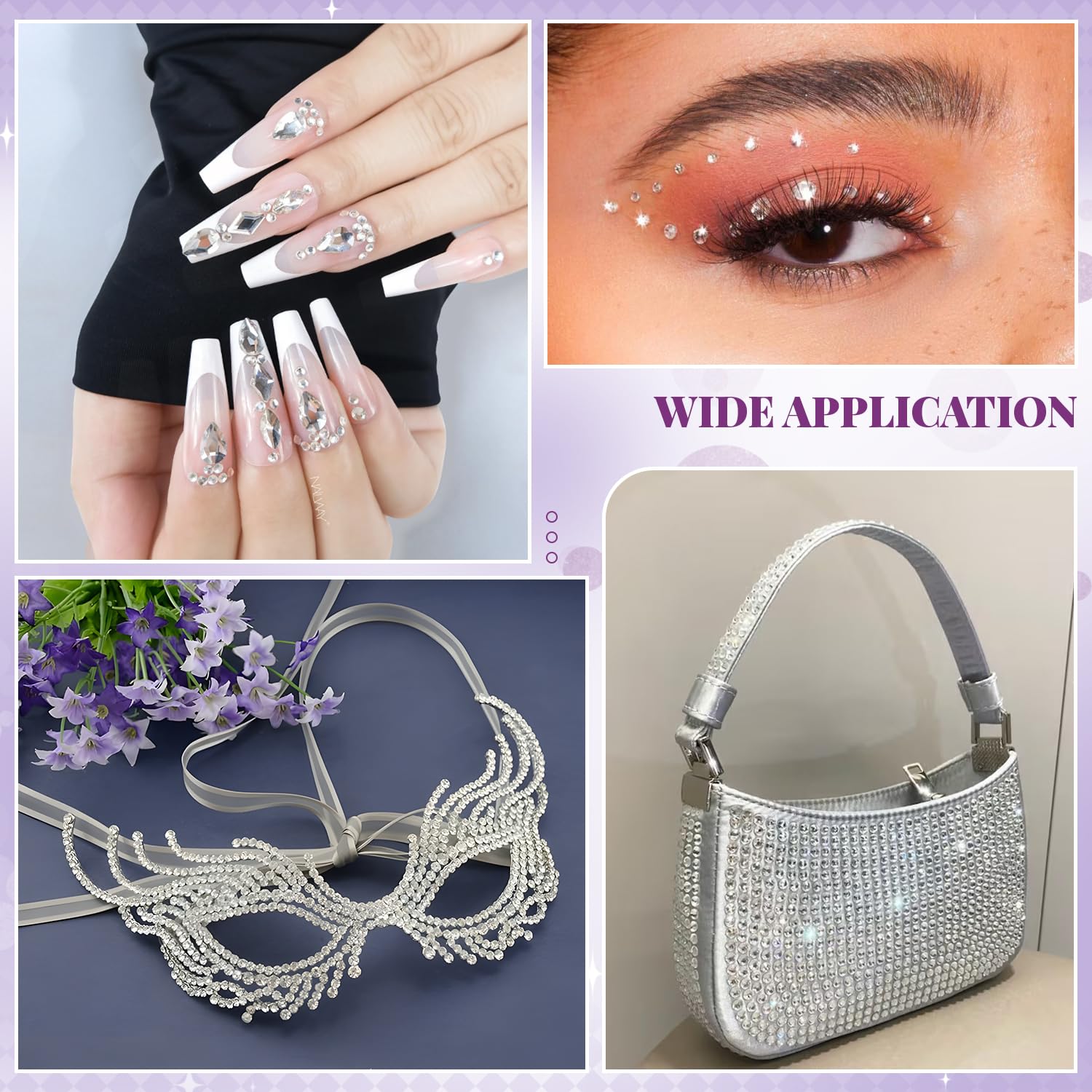 BELLEBOOST rhinestones on clothing illustrate easy bedazzling for apparel.