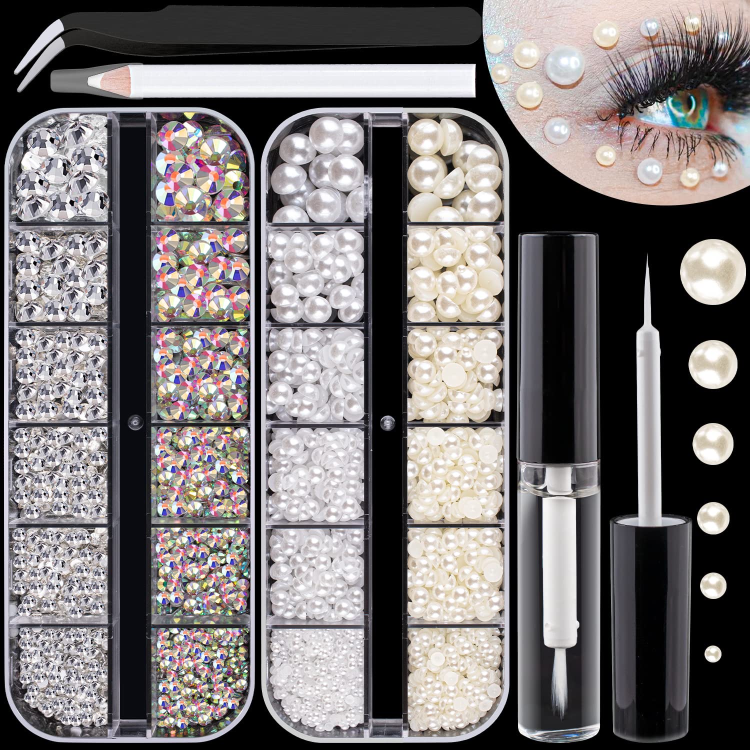 belleboost flatback crystal ab gems for sparkling nail art and makeup accents