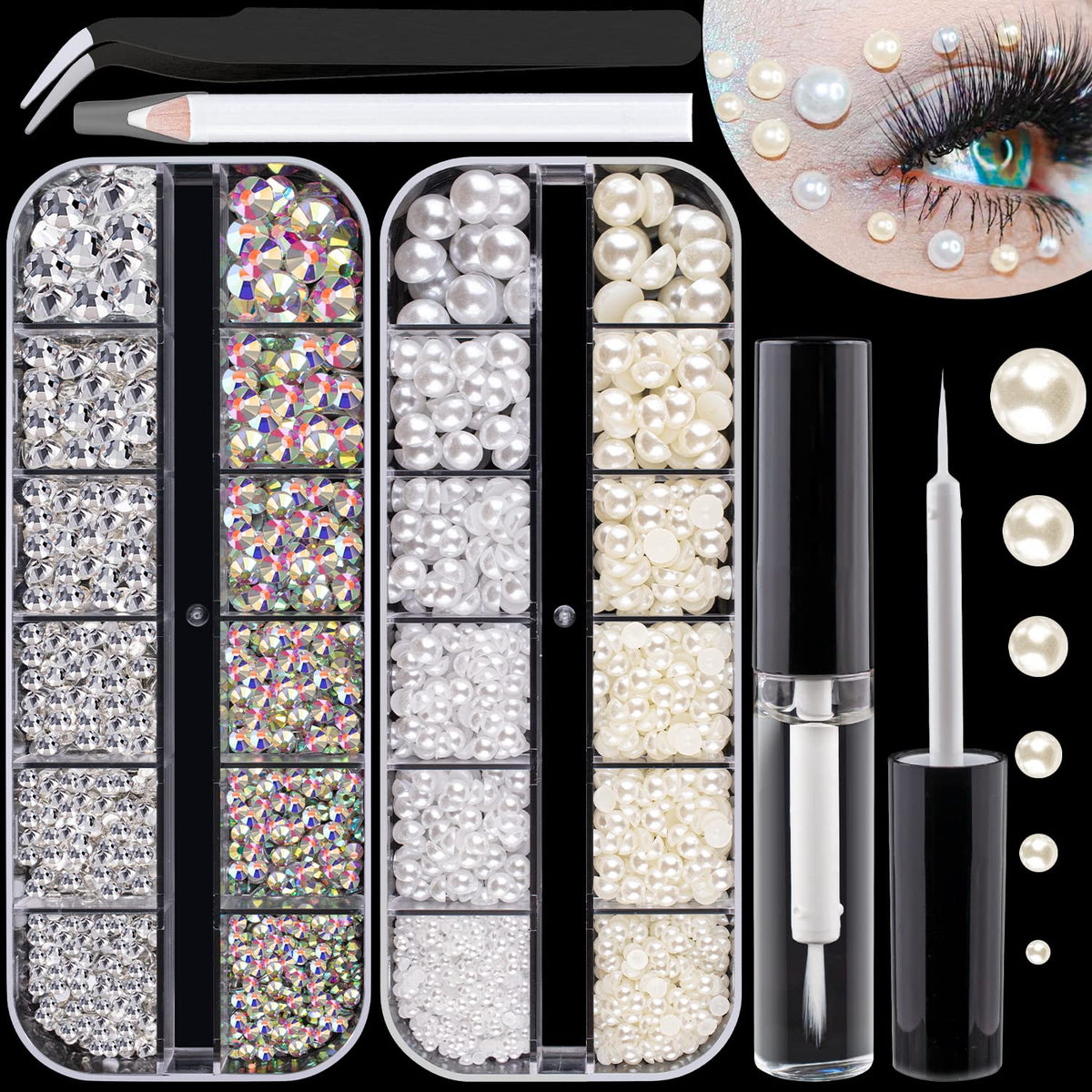 belleboost flatback crystal ab gems for sparkling nail art and makeup accents