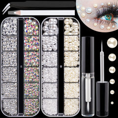 belleboost flatback crystal ab gems for sparkling nail art and makeup accents