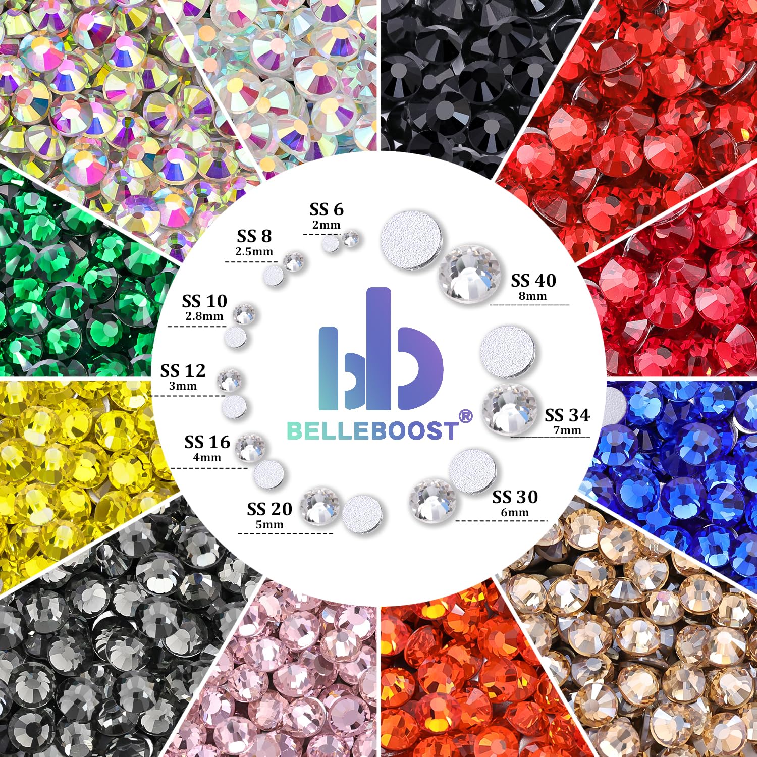 BELLEBOOST rhinestones on phone cases highlight radiant shine for décor.