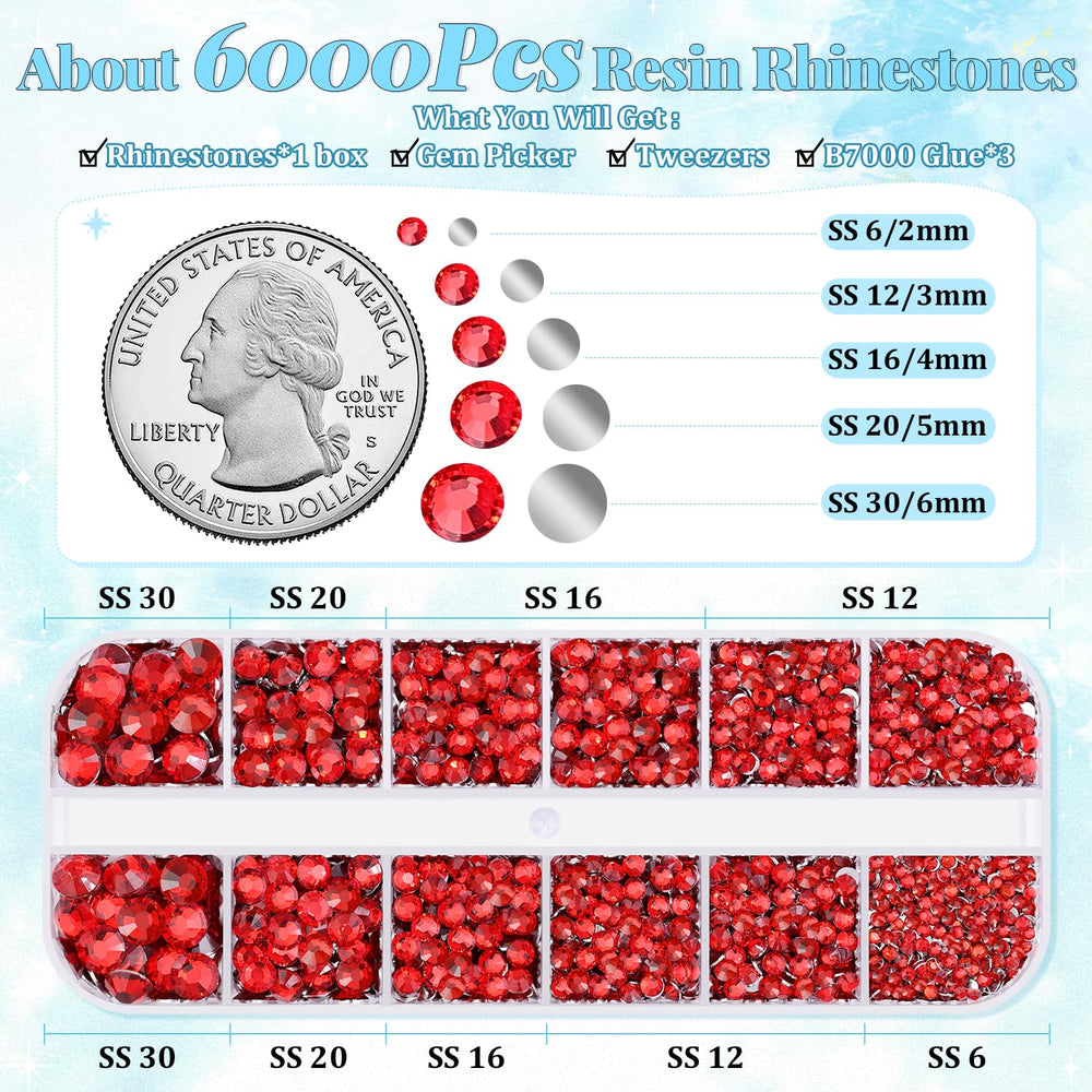 BELLEBOOST rhinestones in mixed 2-6 mm sizes for versatile embellishment