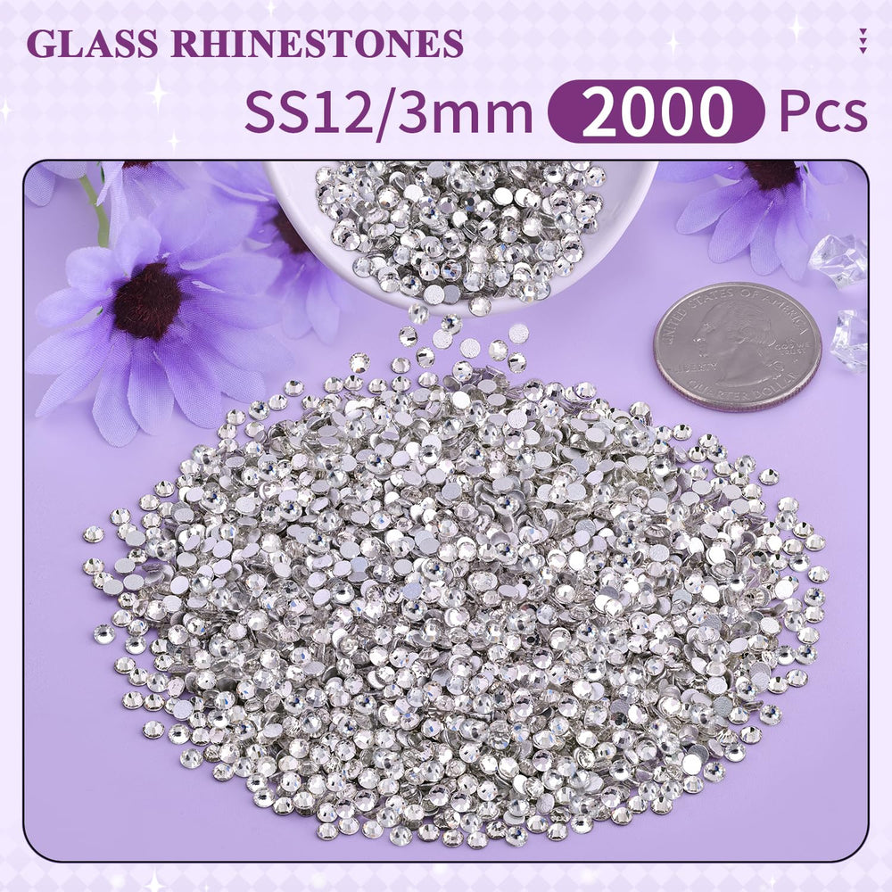 BELLEBOOST SS12 clear rhinestones flatback detail highlights precise facets for nail art.