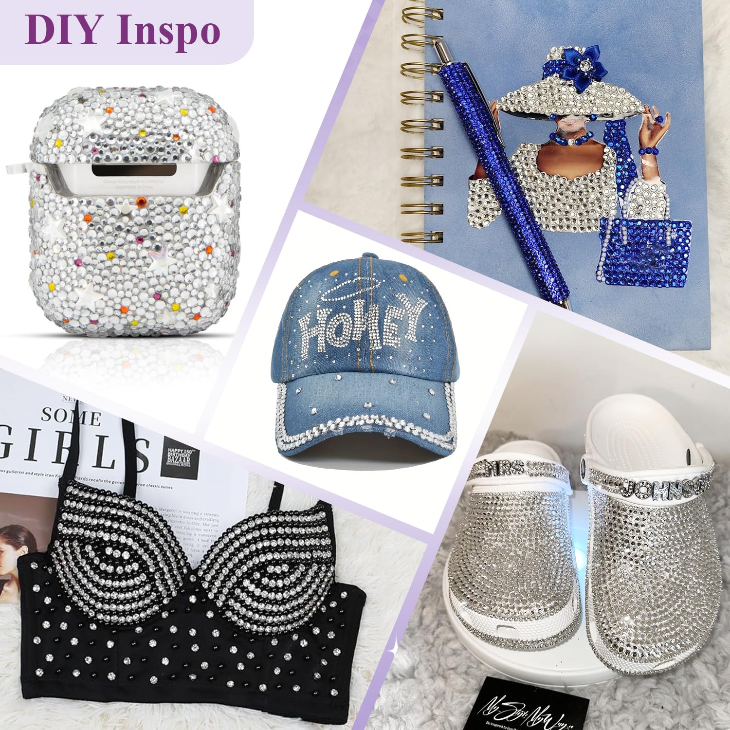 BELLEBOOST rhinestones on tumblers provide glossy finish for drinkware decoration.