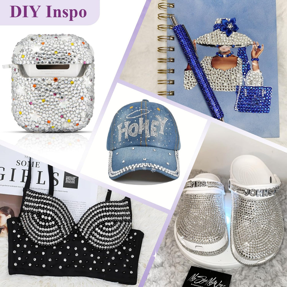 BELLEBOOST rhinestones on tumblers provide glossy finish for drinkware decoration.