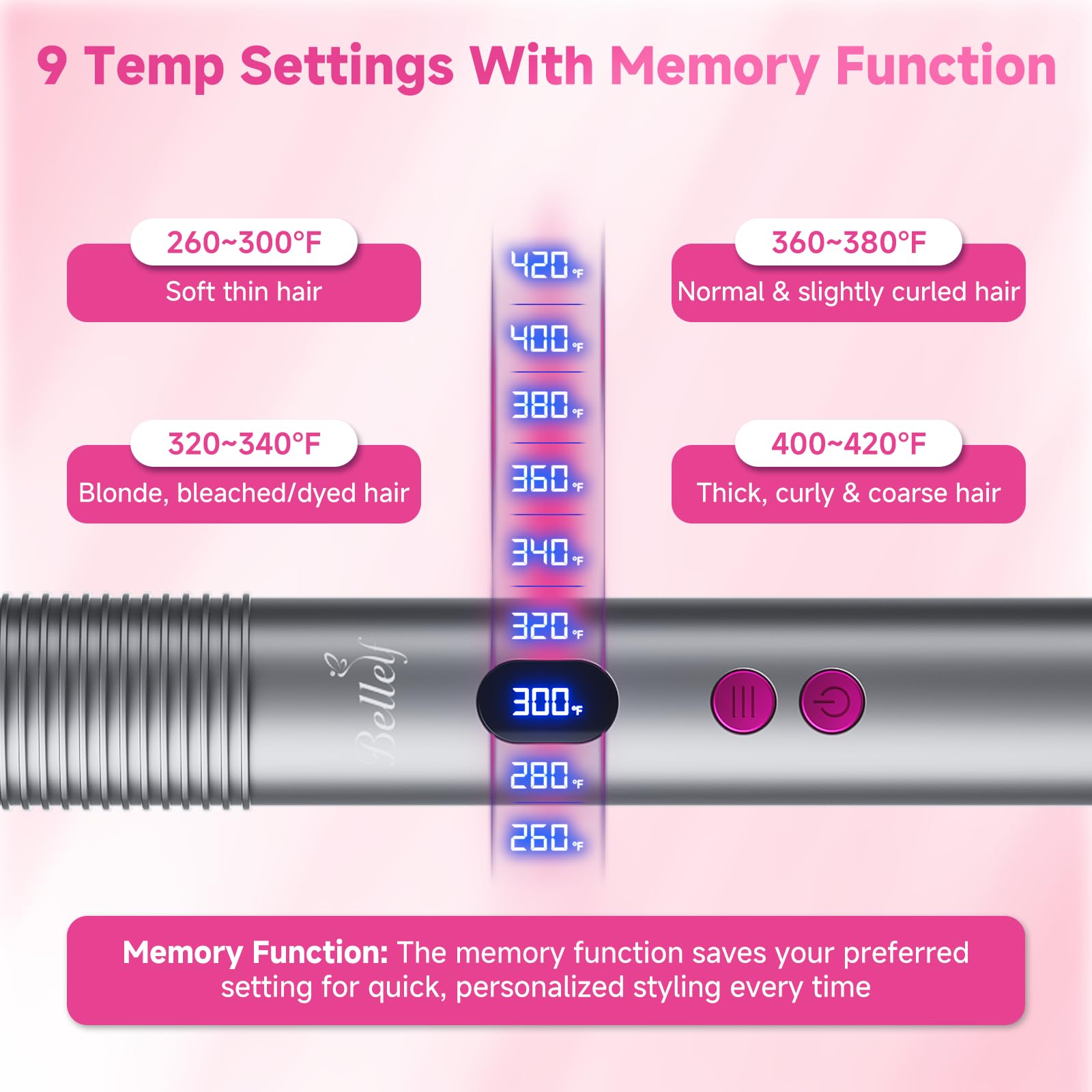 Bellelf dual voltage travel-friendly styling tool for on-the-go sessions
