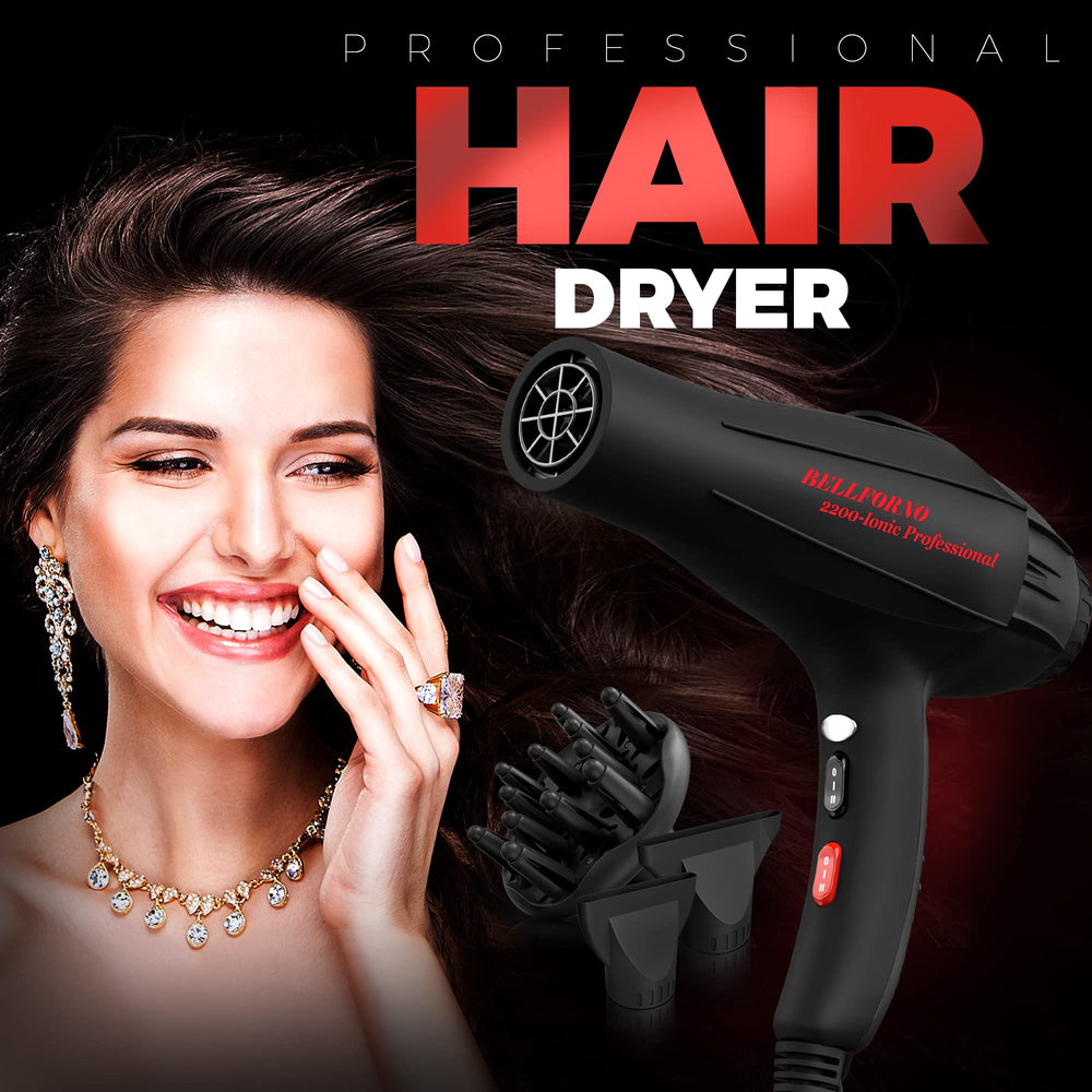 Bellforno hair dryer concentrator nozzle two supports slick, targeted styling.