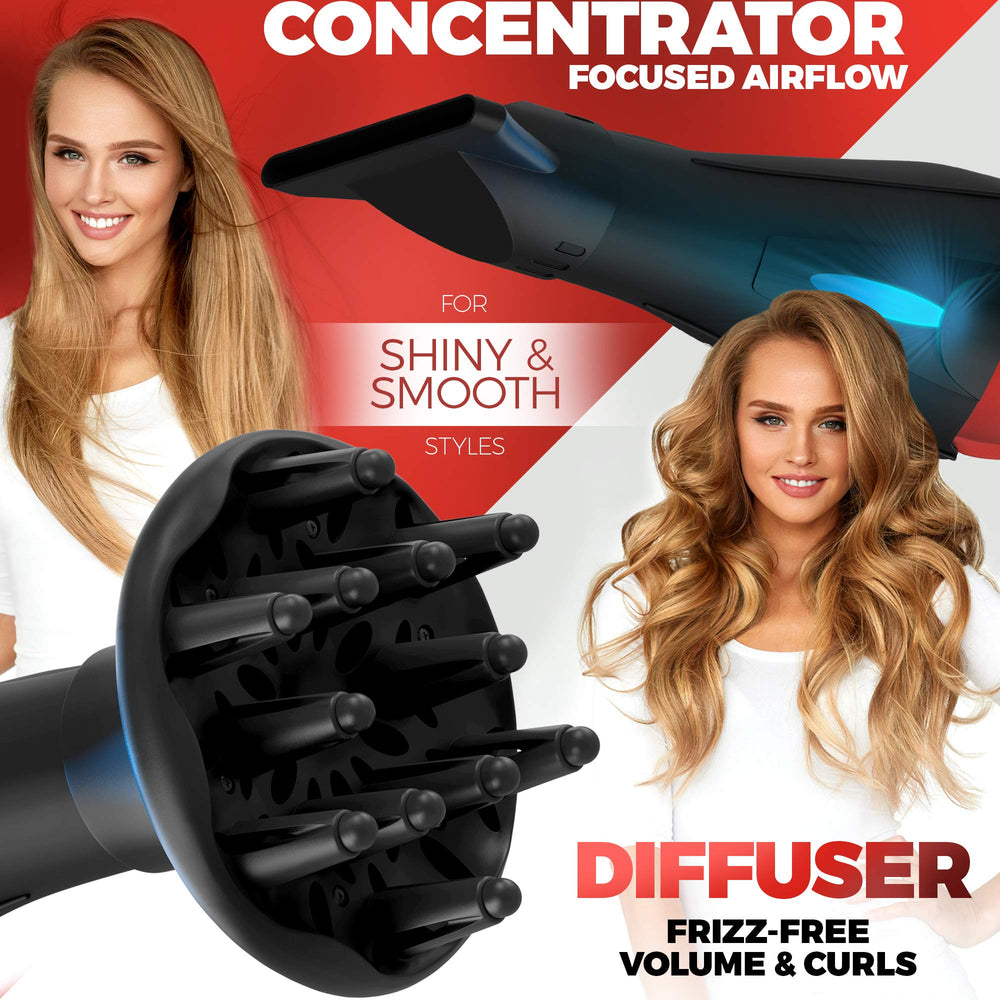 Bellforno hair dryer side view showing compact design and balanced weight