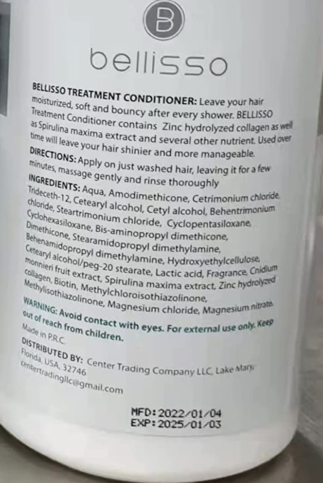 Bellisso Biotin Conditioner salon formula bottle emphasizes professional grade care at home.