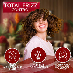 Bellisso curly conditioner bottle demonstrates deep hydration for defined waves