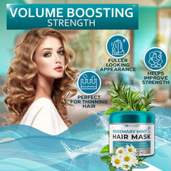 Bellisso rosemary mint oil hair mask jar nourishes dry strands for softness