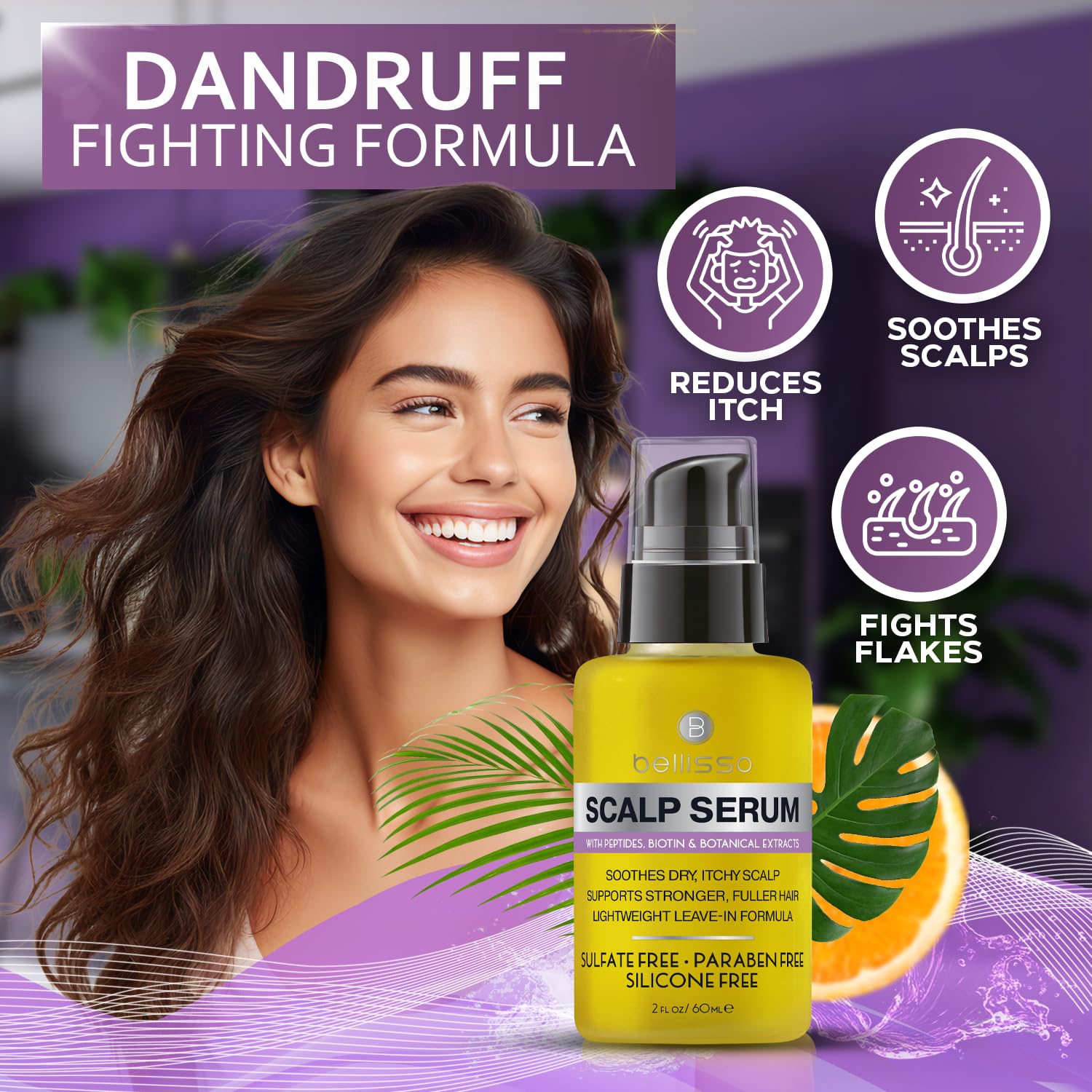 Bellisso Scalp Serum is safe for sensitive skin and color-treated hair use.