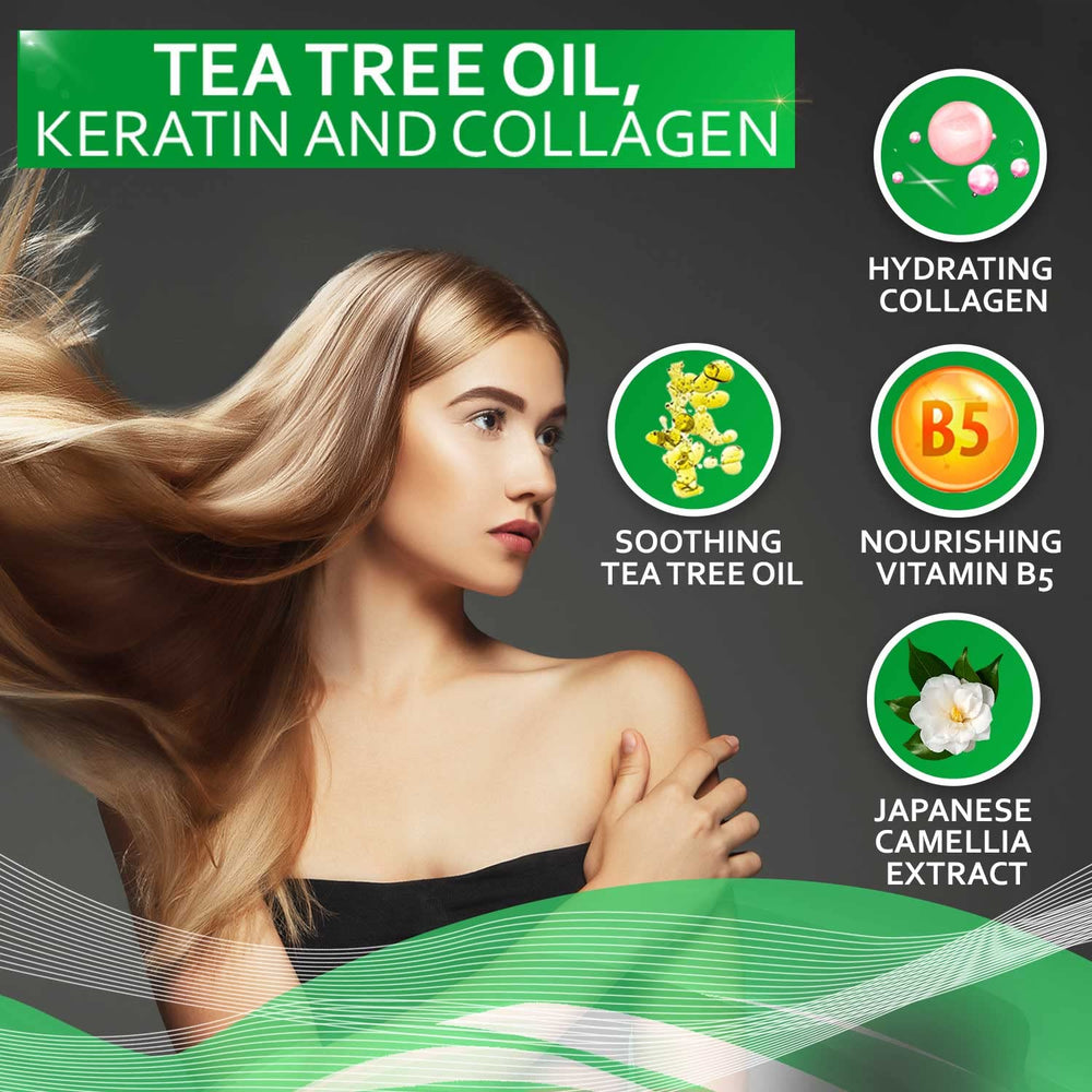 Bellisso tea tree oil conditioner pour demonstrates smooth texture for even distribution