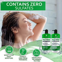 Bellisso Tea Tree Shampoo foam lather demonstrating deep-cleaning cleanse.