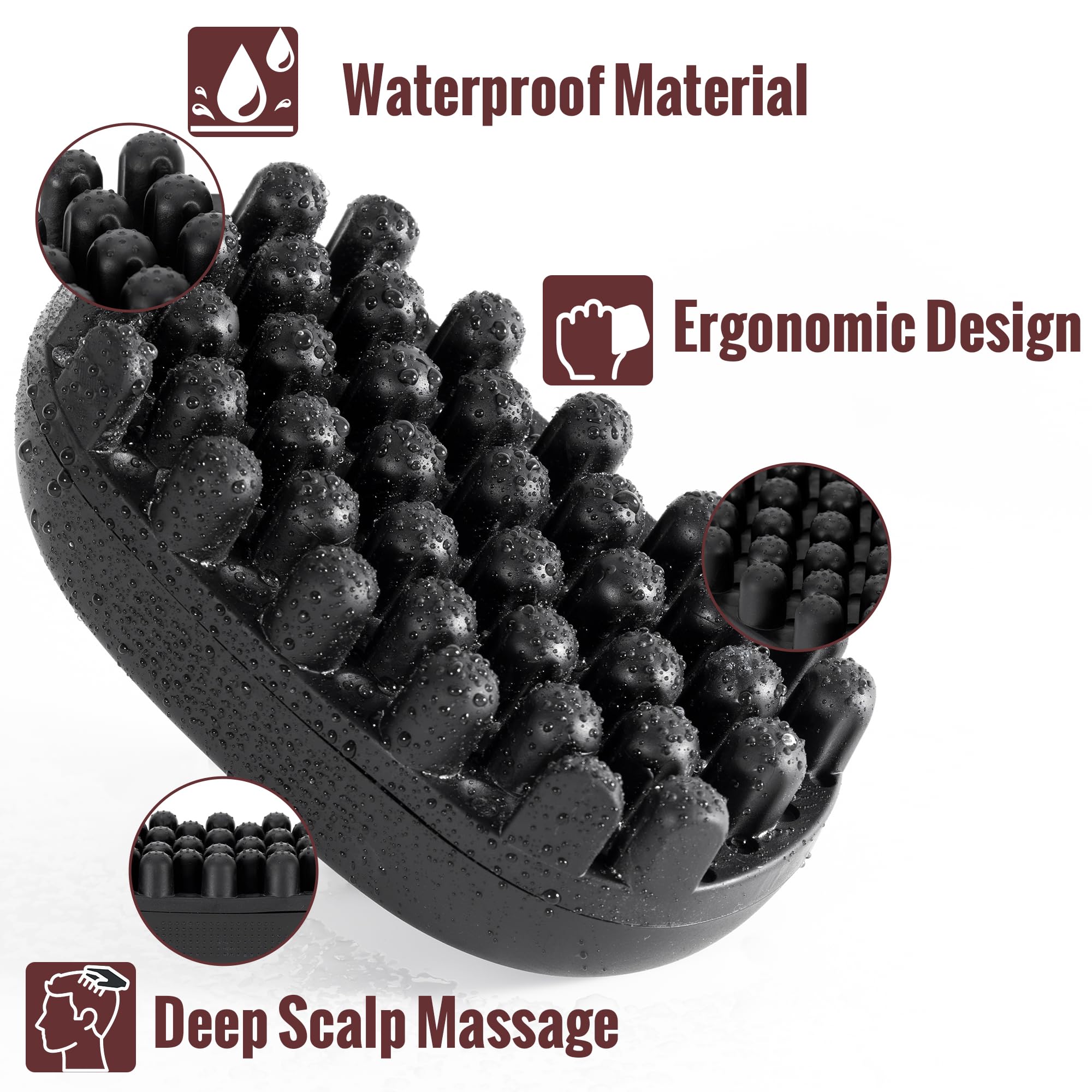 Belongtous hair sponge texture close-up showing durable rubber surface for curl activation.