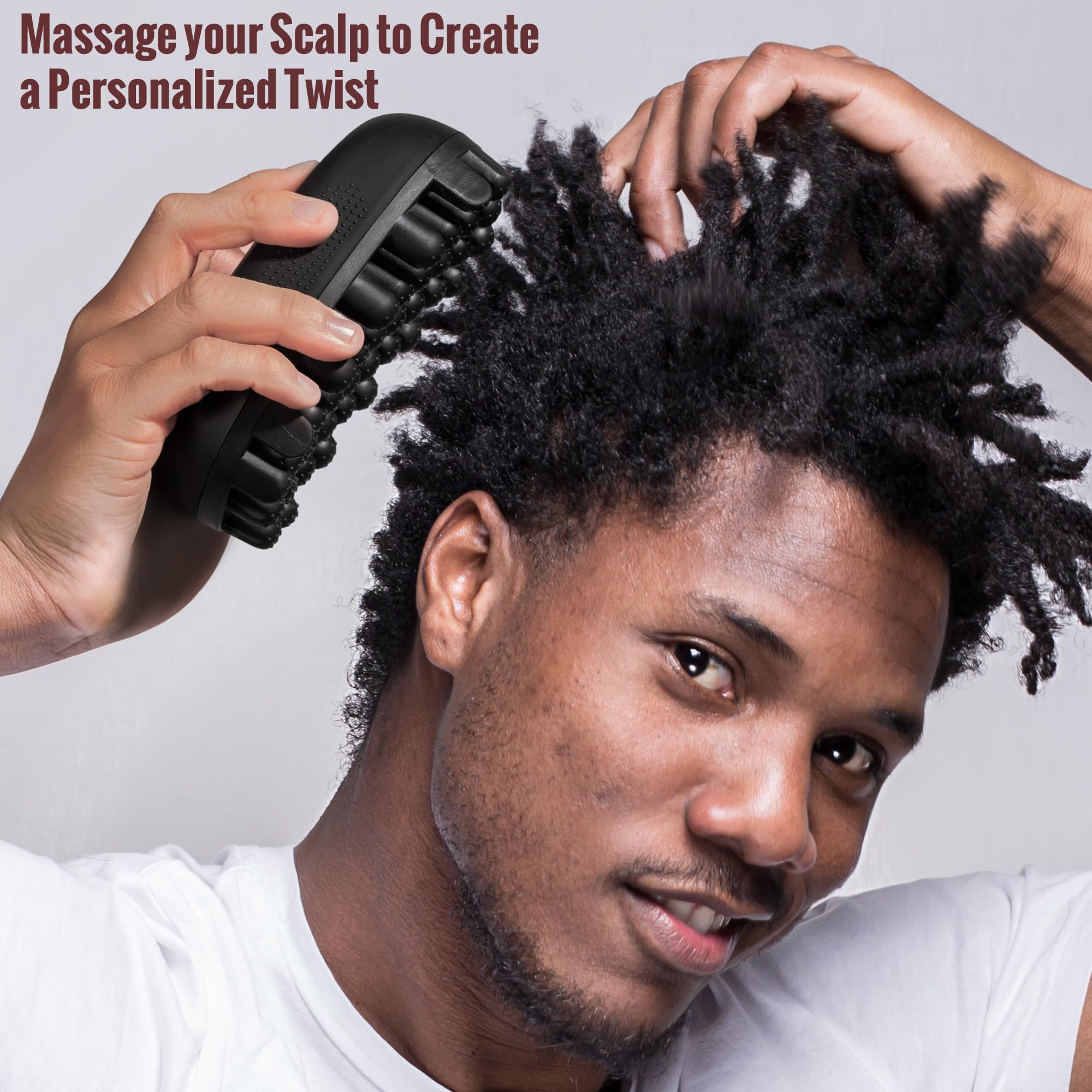 Belongtous metal straight comb ready for smooth detangling with twist styling.