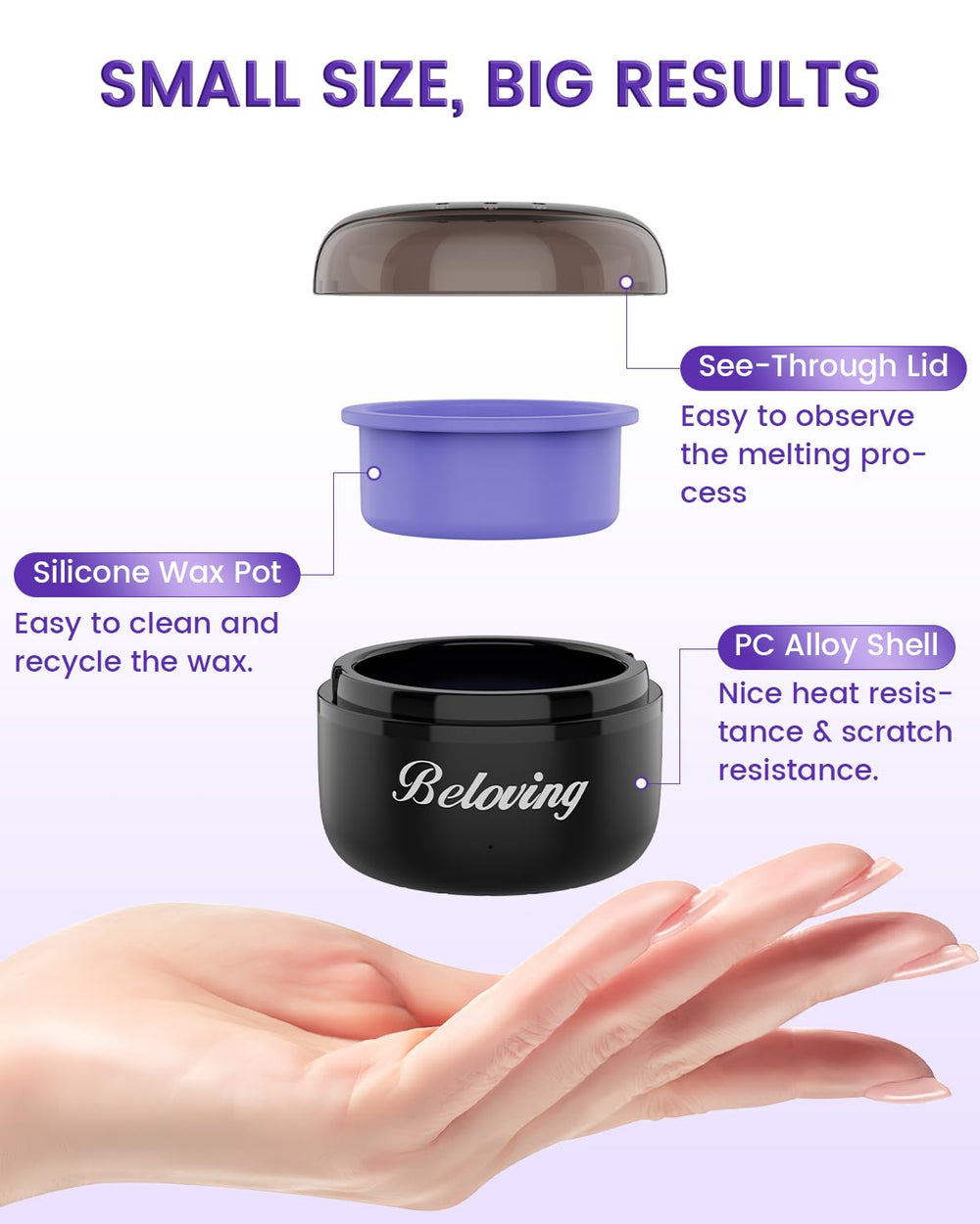 Beloving 10-count applicators ready for precise, hygienic waxing applications.