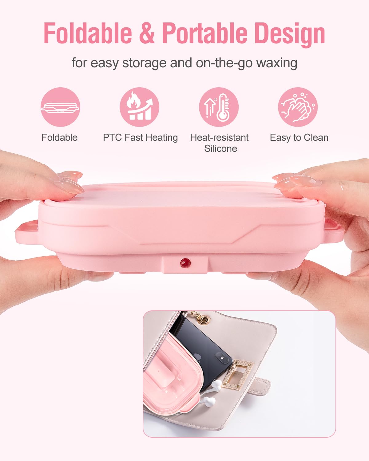 Beloving warmer works with hard and soft wax in a handy, versatile setup.