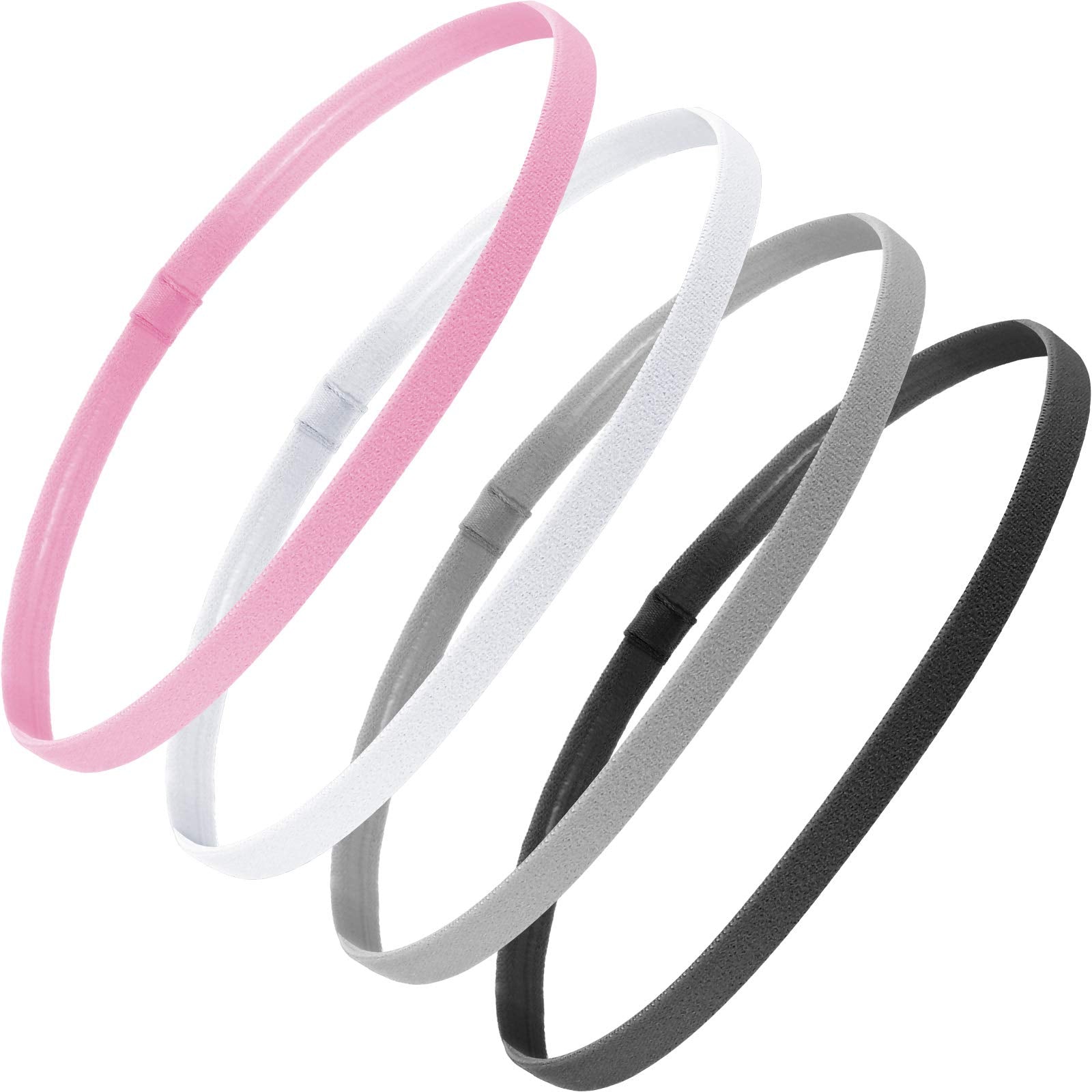 Bememo thick non-slip headband in black for secure workouts.