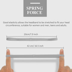 Bememo thick non-slip headband in white for gym and daily activities.