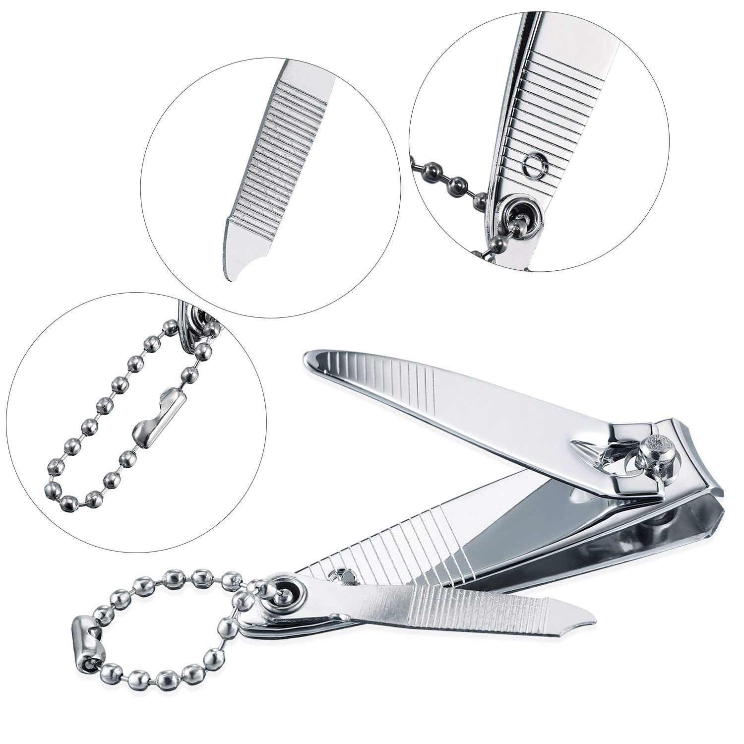 Bememo toenail clippers side view shows sturdy construction