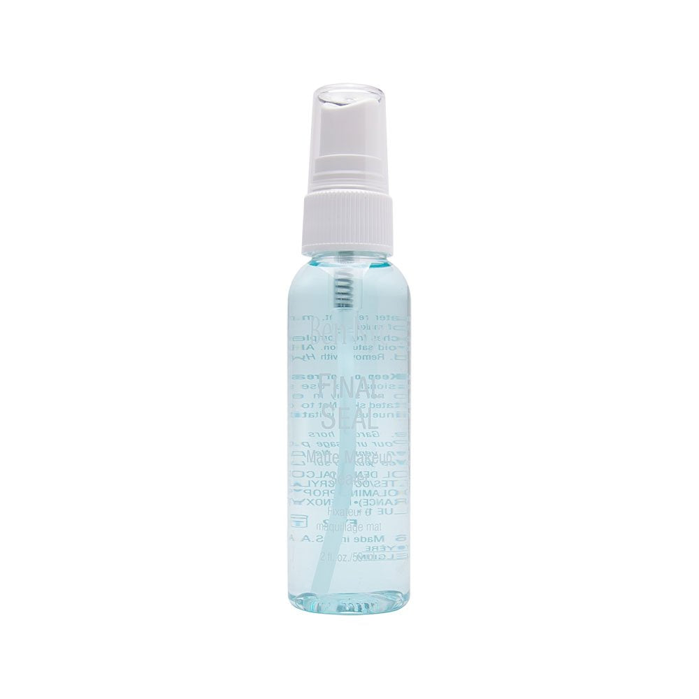 Ben Nye Final Seal Matte Makeup Sealer bottle seals makeup for long wear and sweat resistance.
