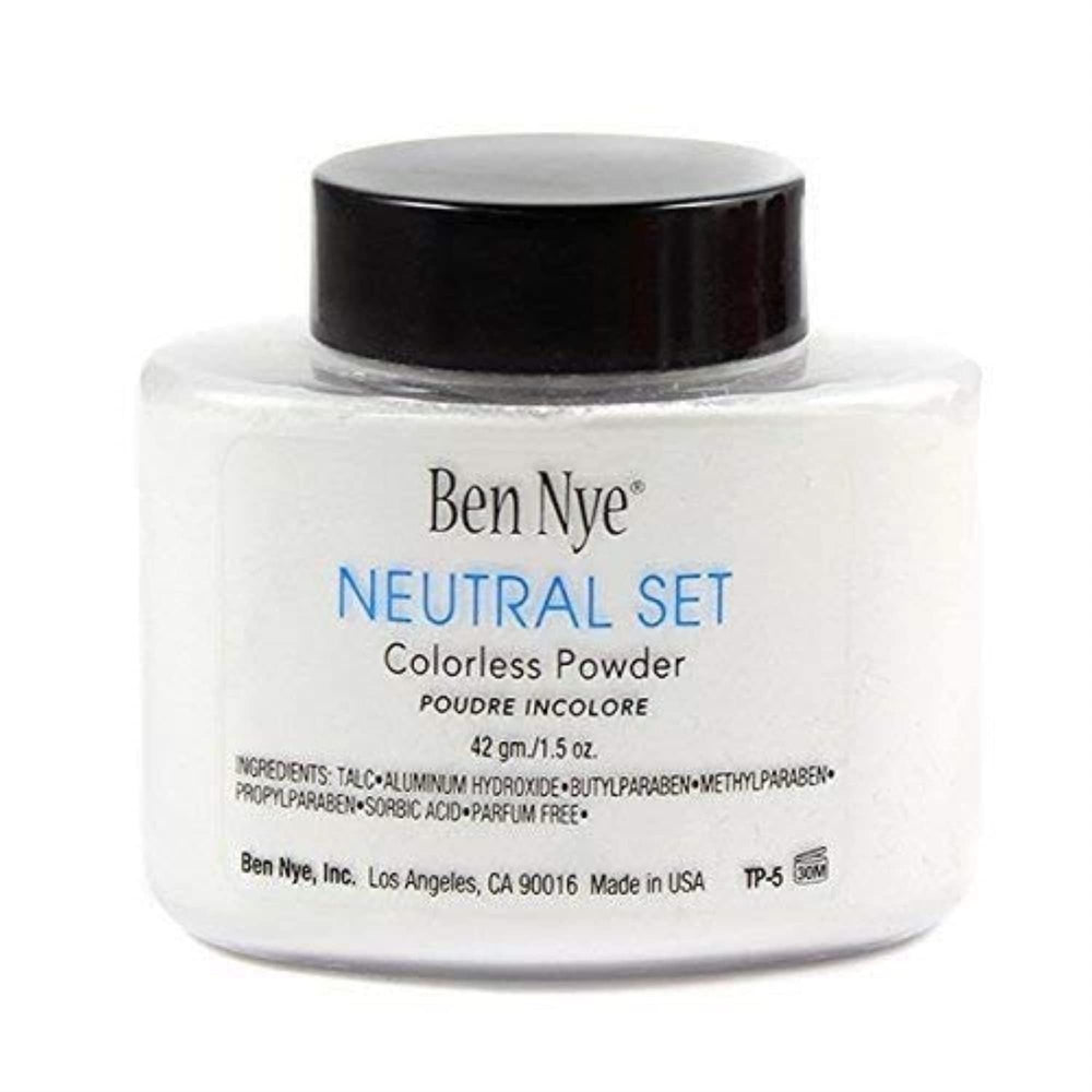 Ben Nye Neutral Set powder packaging close-up for matte finish