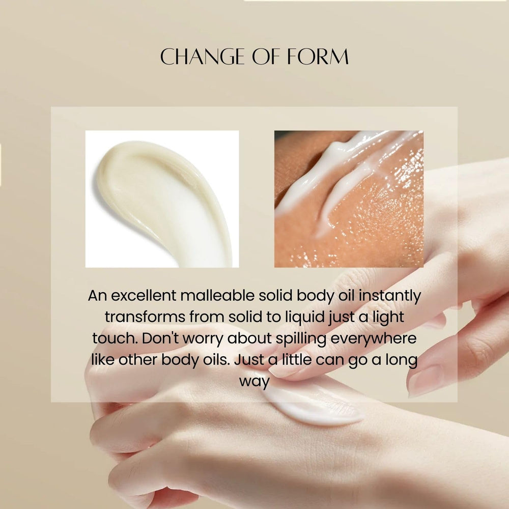 benatu Lavender Balm texture close-up, melt-in formula for smooth skin.